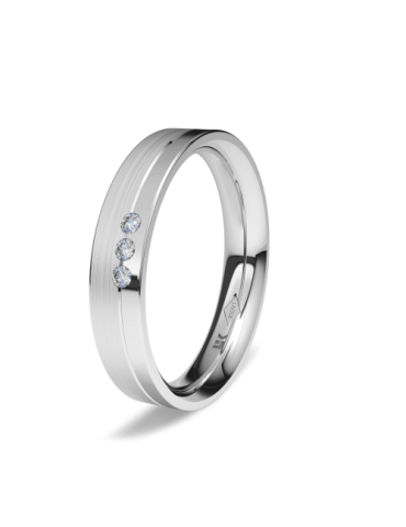 Anillo de compromiso de platino Confort