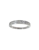 Anillo media alianza de oro blanco 18K con 13 brillantes en carril de 0,30 ctes