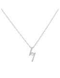 Colgante de oro blanco 18K con brillante de 0,10 ctes entre barras